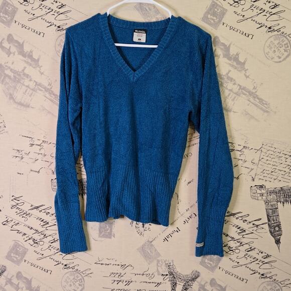 Columbia turquoise women's V-neck sweater size small - Picture 6 of 6